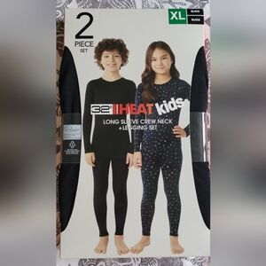 32 Degrees Thermal Baselayer Knit Set Size XL Black